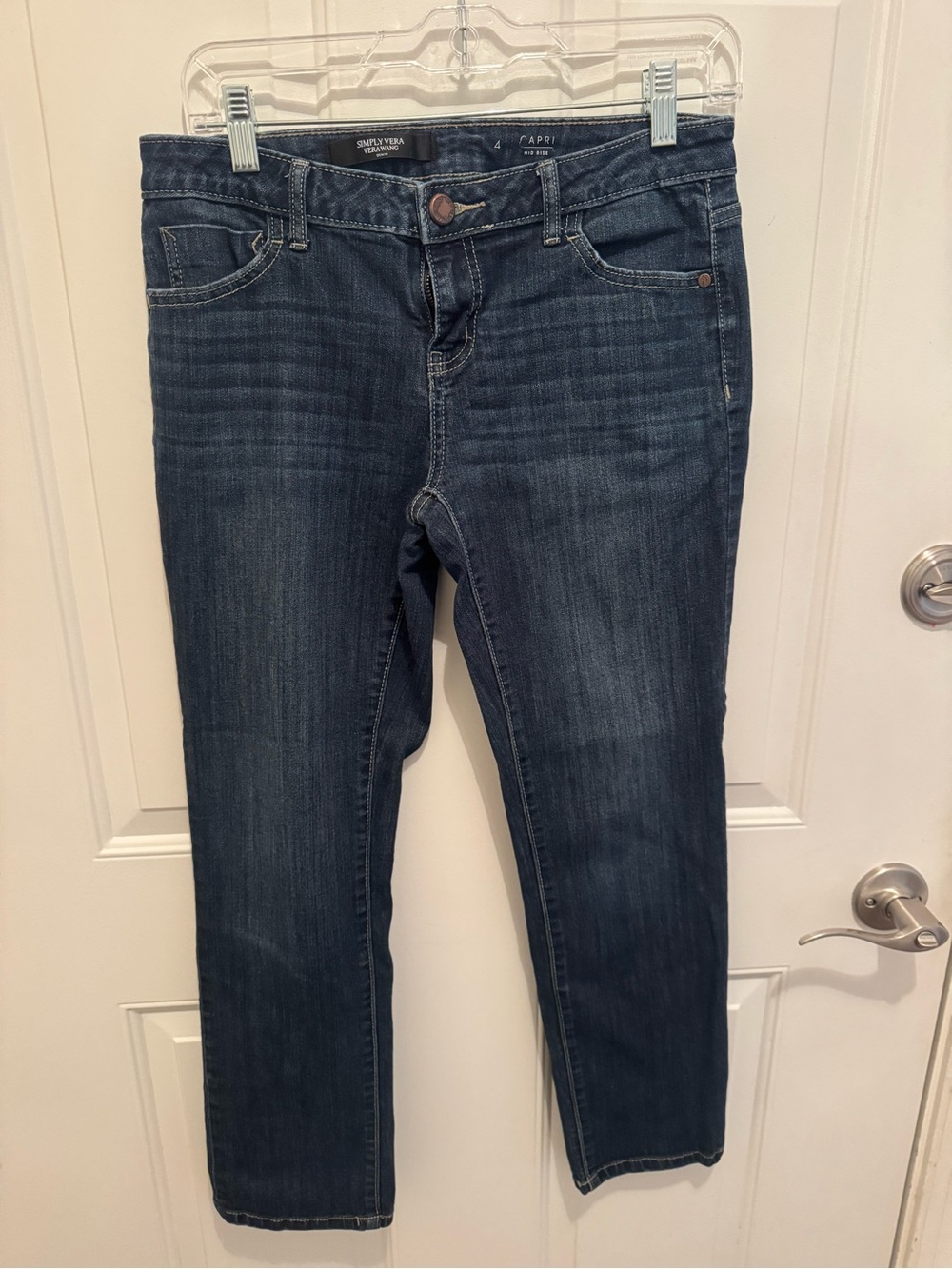 Simply Vera Vera Wang Dark Blue Straight-Leg Jeans